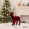Decoraciones de Escritorio Navideñas Adornos de Reno para Eventos en Centros Comerciales y Tiendas, Creando una Atmósfera Festiva con Ciervos de Lentejuelas de Terciopelo Rojo