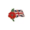 Nuevo Broche de Amapola 2025 Pin Conmemorativo Europeo y Americano Moda Corsage con Goteo de Aceite