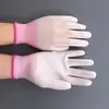 Luvas de Dedo Anti-Estáticas Revestidas de PU de Fibra de Carbono Luvas de Proteção do Trabalho de Nylon Branco Luvas de Trabalho Luvas com Palma Revestida Protetora Fábrica