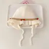 Touca de Bebê Outono Inverno Touca de Algodão para Bebê Flor Fofa Aba Curta Quente Touca Infantil 1-2 Anos