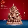 Cobre Púrpura Zangcun "Deuses da Riqueza das Cinco Direções por Cor e Sobrenome" Uso Doméstico Interno "Deuses da Riqueza Amarelo Preto Vermelho Verde Branco" Ornamento de Estátua de Buda de Cobre