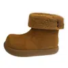 Botas de neve Sangpo de lapela two-wear femininas de inverno com pelúcia extra grossa quentes sapatos de algodão grandes do Nordeste botas curtas Birken
