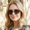 Nuevas Gafas de Sol Europeas y Americanas Sin Marco con Corte de Borde para Conducir, Gafas de Sol de Moda para Hombres, Gafas de Sol Anti-UV