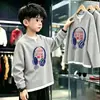 Top de manga larga con patrón de gofre de moda, estilo dos piezas falsas, para niños mayores, estilo coreano, casual y elegante, capa base