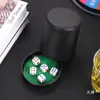 Set de Dados y Copa para Dados, Copa para Dados de Cuero, Copa para Dados para Bar KTV, Agitador Engrosado con Base