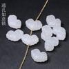 Natural Gold Silk Jade White Jade Ruyi Lock Lotus Lock Back Cloud Pingente DIY Pulseira Colar Pequenos Acessórios de Gotejamento