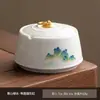 Nuevo Cenicero de Porcelana Blanca de Jade Grasa de Oveja Hogar Sala de Estar Oficina Cenicero de Personalidad Creativa Cenicero Anti-Ceniza Voladora