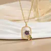 Collar Colgante de Diseño Flor Amor Comercio Exterior Transfronterizo para Mujer Cobre Chapado en Oro de 18k Moda Versátil Joyería de Alta Gama