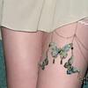Hedge Witch ~ Pure Desire Lace Green Butterfly Leg Chain Niche Personalidade Mori Sweet Cool Spice Girl Cyber Celebrant Body Chain