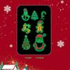 Adesivos de tatuagem de transferência de água luminosos de Natal à prova d'água adesivos de desenho animado para crianças novos feriados