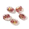 Hanyuyuan Polvo de Lámina de Vidrio de Forma Irregular de Colores Cuentas Sueltas Accesorios DIY Artesanías de Cuentas Accesorios para Joyería Cuentas de Vidrio