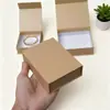 Caixa de Papel Formato Livro com Tampa Flip-Top Magnética Venda Direta, Papel Kraft Natural Colorido Laminado, Caixa Flip-Top Neutra Universal Estilo Livro, Caixa Vazia Pequena em Estoque
