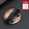 Topes de puerta de acero inoxidable con parte superior de tortuga engrosada, sin perforaciones, topes de puerta de goma para puertas de vidrio, instalación en el suelo, topes de puerta anticolisión