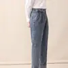 Calça Jeans Casual Reto Calça Social de Negócios Gentleman Nápoles Retro Cintura Alta Solta Longa Calça de Terno com Caimento