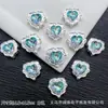 Amor circón multicolor corazón de melocotón multi-way diamantes cuentas diy pulsera de cuentas hecha a mano collar cadena de teléfono móvil accesorios material