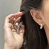 S925 Sterling Silver Arco Coreano Irregular Stream Coreano Blogger Brincos Coreano Nicho Design Ear Studs