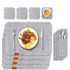 Nuevo Salvamanteles de Comedor Occidental Amazon, Salvamanteles de Fieltro, Posavasos Absorbente, Aislamiento Térmico, Protector, Bolsa para Cuchillo y Tenedor, Posavasos Absorbente de Fieltro