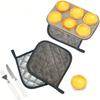 Esterilla aislante para cocina colgante Esterilla aislante de tela de rizo plateada para cocina Resistente al calor para hornear y cocinar