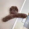 Oufei Le versión coreana del clip grande de felpa de visón otoño e invierno parte trasera de la cabeza pelo de conejo clip de tiburón pasador accesorios para el cabello al por mayor