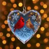 Navidad Nuevo Producto Acrílico Decoración de Coche Colgante Corazón Adorno de Papá Noel Coche