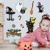 Tienda de Pegatinas de Halloween Pegatina para Vidrio de Puerta de Ventana Pegatina de Ventana Removible Decoraciones de Brujas de Terror Pegatina de Pared Autoadhesiva