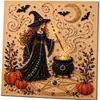 Kit de Pintura de Pérolas 5D Transfronteiriço Amazon Dia das Bruxas DIY - Série de Pintura de Diamantes de Pérolas Magia da Bruxa de Halloween