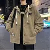 Chaqueta de Dos Piezas Falsa de Nuevo Modelo Primavera y Otoño 2026 para Adolescentes Estudiantes, Abrigo con Capucha de Un Botón Tendencia para Hombres