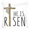 Nueva Funda de Almohada de Pascua Amazon Decoración Festiva Cojín de Sofá Cojín de Asiento Funda de Almohada con Estampado de Letras