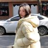 Casaco Curto de Algodão Bai Ling'Er para Mulheres 2025 Inverno Novo Estilo Jaqueta Puffer Super Fofa Casaco de Algodão Acolchoado Roupa de Fora