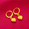 Moda para mujer collar pequeño de corazón aretes colgante cadena dorada para mujer venta al por mayor joyería para el cabello en vivo