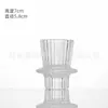Portavelas Pequeño Transparente Engrosado Estilo Europeo Varilla Hexagonal para Insertar Mesa de Comedor Velas Largas Velas Perfumadas Fiesta de Bodas