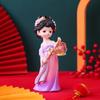 Otoño e Invierno Nuevo Traje Antiguo Hanfu Prosperidad Fanghua Adornos de Muñecas Hechos a Mano para Novias Decoración de Escritorio Pequeños Regalos