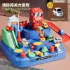 Pista de Aventura para Carros Estacionamento de Carros Trem Pequeno de Brinquedo Caminhão de Bombeiros Brinquedos Educativos Infantis para Meninos e Meninas