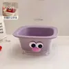 Mini Cesta Drenante de Frutas Fofa para Uso Doméstico na Sala de Estar e Cozinha, Cesta Multifuncional de Duas Camadas para Frutas e Verduras