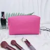Bolsa de Maquiagem com Padrão de Waffle, Vendida Quente Transfronteiriça, Bolsa de Armazenamento de Viagem Portátil de Grande Capacidade, Bolsa Quadrada Pequena de Cor Sólida, Necessaire Feminina