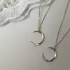 Directamente del Fabricante, Collar de Luna de Diseño Único para Mujer, Cadena de Clavícula de Moda, Estilo Minimalista Popular, Genial y Versátil, Chapado en Oro
