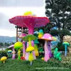 Escultura de Paraguas de Fibra de Vidrio Arte para Exteriores Casa de Cáscara de Huevo Paisaje de Jardín Casa Grande de Champiñón Pabellón Banco