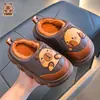 Pantuflas de Algodón de Invierno para Niños con Diseño de Capibara para Niños, Piel Sintética (PU), Impermeables, Cálidas, Forradas de Felpa, para Niños Mayores, con Talón Cubierto