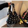 Transfronterizo 2025 Nuevo Estilo Personalizado Tejido Flor Perla Decorativo Bolso de Hombro Crossbody Tote Bolso de Mujer a la Moda