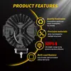 Luz de Trabalho 7 Polegadas 17 LEDs 51W Totalmente de Alumínio Luz de Carro LED Luz de Carro Modificada Holofote Off-Road Luz de Veículo de Engenharia