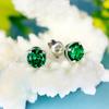 Joias de ouvido com joia de esmeralda simulada, anel, brincos, joias de ouvido, cristal retrô, cor turmalina, feminino, atacado
