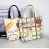 2024 nuevo lindo caricatura japonesa bolsa de lona tutorial bolsa de almuerzo tamaño pequeño bolso de mano bolso de mano para mujer