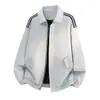 Nueva Chaqueta de Otoño e Invierno para Hombre con Cuello de Solapa, Chaqueta de Estilo Coreano de Moda, Ajuste Holgado con Tres Rayas, Usable por Ambos Lados, Disponible en Poizon