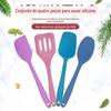 Louça de silicone silicone utensílios de cozinha silicone assando quatro peças conjunto especificações cozinha completa assando conjunto de quatro peças