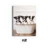 Amazon Transfronterizo Bañera Linda para Mascotas Divertida Decoración de Pared para Baño Pintura Mural de Alta Gama Minimalista Moderno Impermeable Pintura Colgante