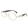 Gafas de Sol Metálicas Ovaladas para Mujer, Gafas Europeas y Americanas, Gafas Retro de Alta Gama para Fotografía Callejera, Gafas de Sol para Hombre, Gafas Planas