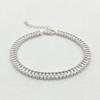 Pulsera de diamantes cuadrados chapada en oro de plata esterlina S925 popular transfronteriza para hombres y mujeres, joyería de plata con circonita cuadrada de moda simple