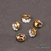 Otoño e Invierno Maillard Ámbar Dorado Color Café Joyería para Uñas Champaña Azúcar de Roca Huevo de Paloma Cuadrado Graso Uñas Postizas Terminadas Diamante