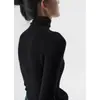 Ss Studio un Tejido de Lana Muy Cómodo con Cuello Cisne y Cuello Alto Tejido para Capas Interiores