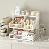 Estante de Almacenamiento en Capas para Mesa de Cocina Estante de Almacenamiento de Bocadillos para Escritorio Estante de Almacenamiento para Sala de Estar Mesa de Comedor Mesa de Comida Artefacto de Almacenamiento